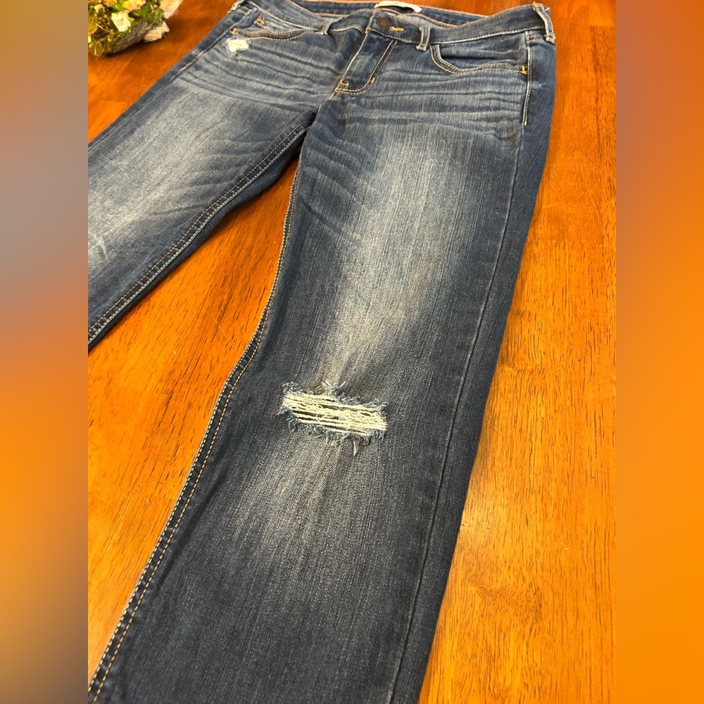 Hollister Y2K Straight Jeans W27 L30 | Women Size 5S | Low Rise Distressed Denim - Picture 11 of 16